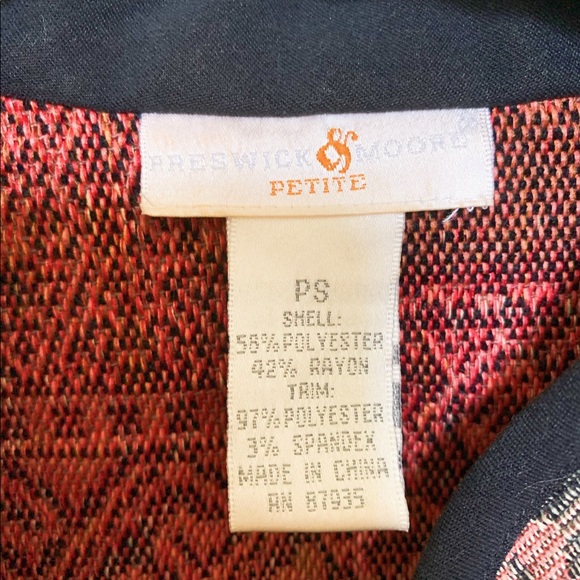 Tapestry Fabric Boxy Style Zip Up Jacket - Picture 3 of 3